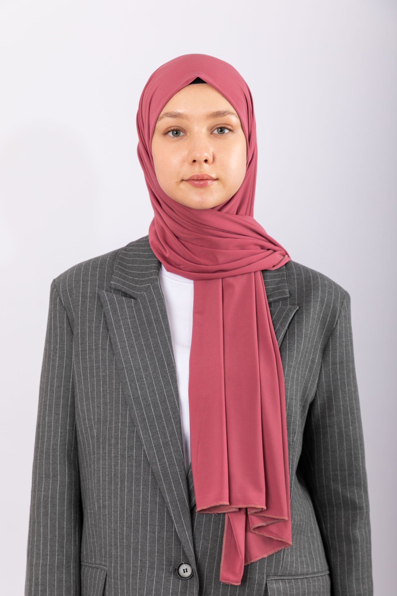 Premium Jersey Şal - Mercan