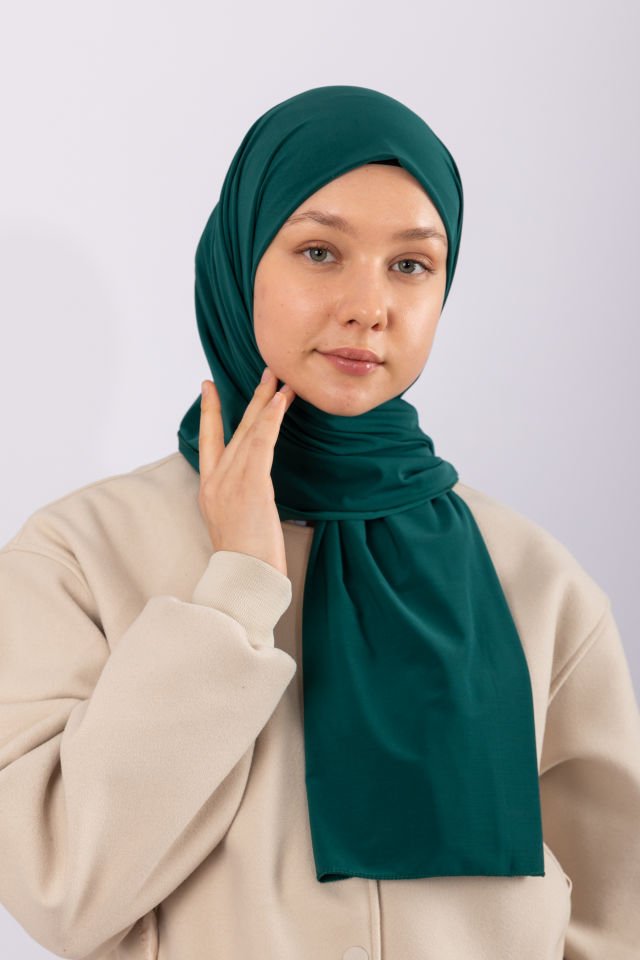 Premium Jersey Şal - Zümrüt Yeşili