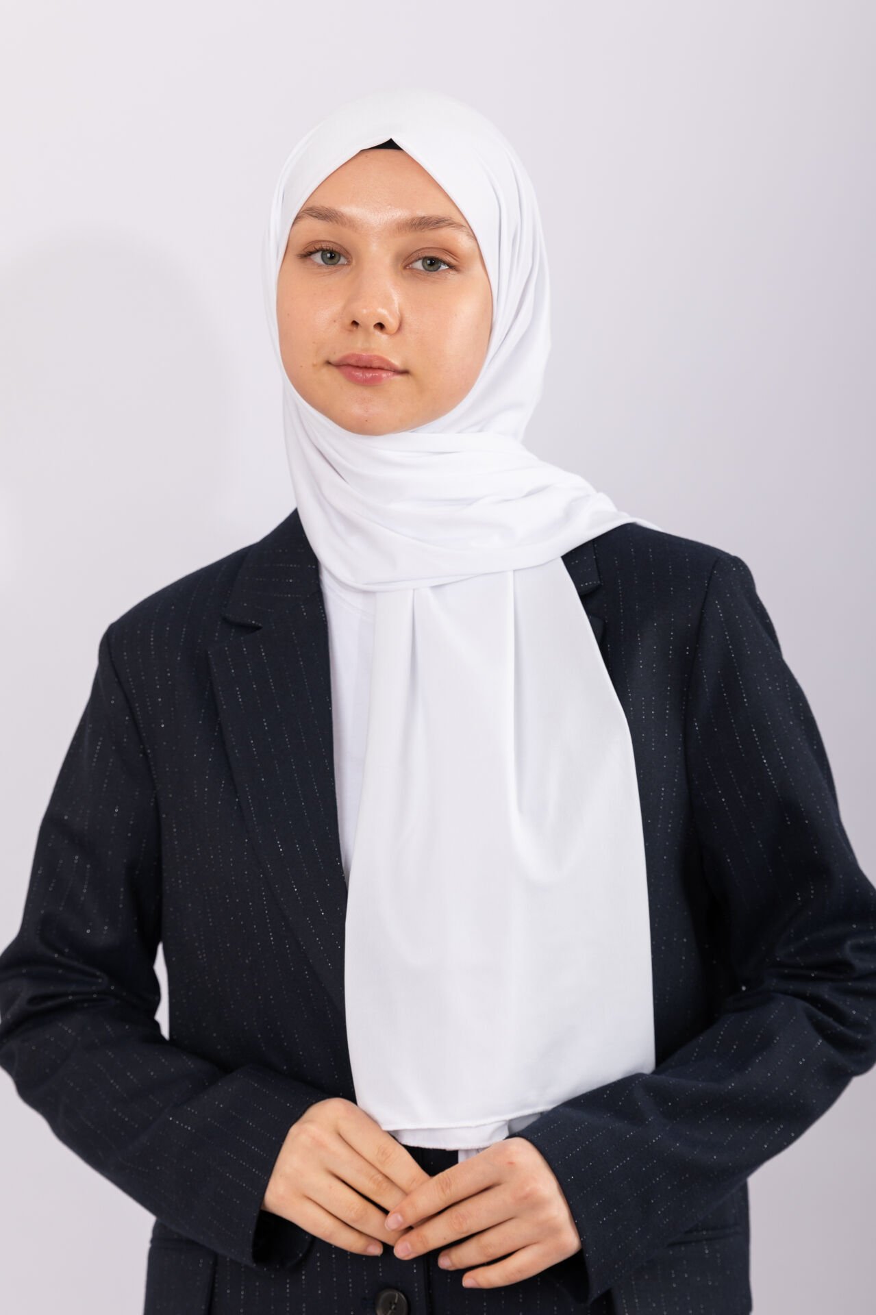 Premium Jersey Şal - Beyaz
