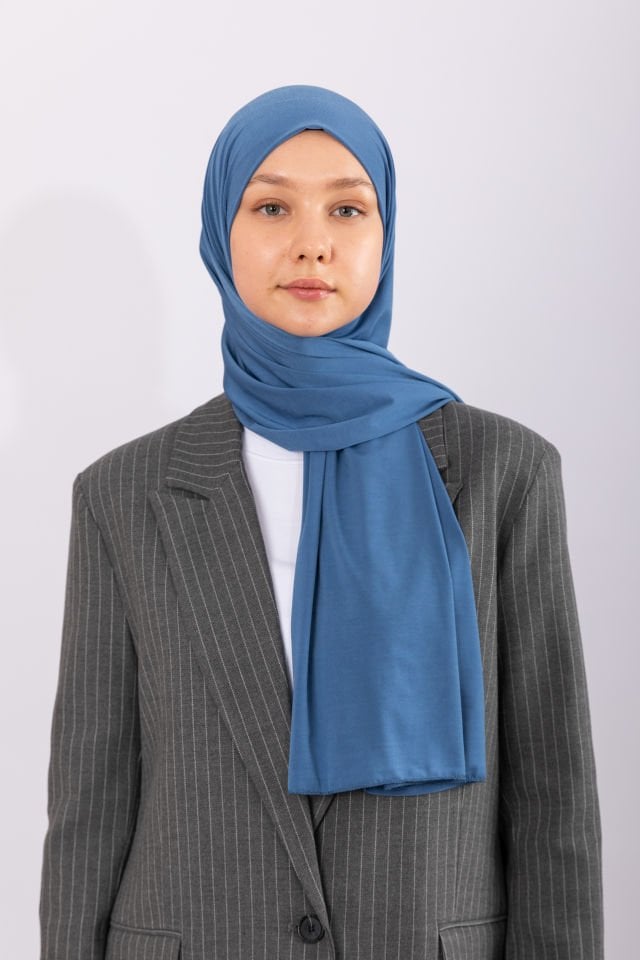 Premium Jersey Şal - İndigo
