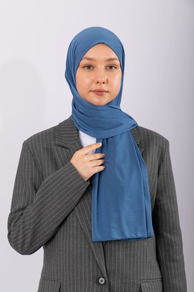 Premium Jersey Şal - İndigo