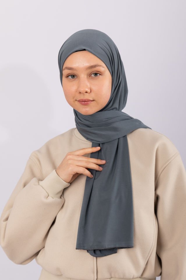 Premium Jersey Şal - Füme