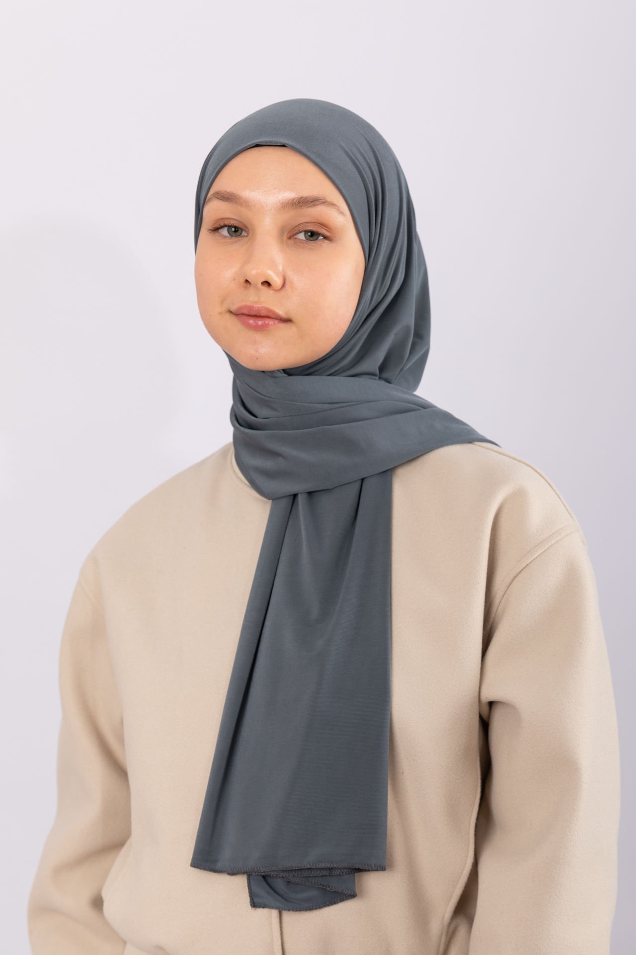 Premium Jersey Şal - Füme