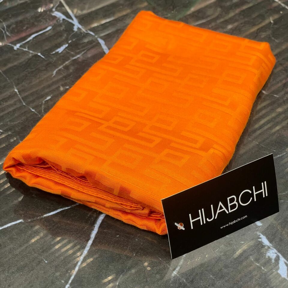 İTHAL İPEKSİ JAKAR GEOMETRİK - ORANGE