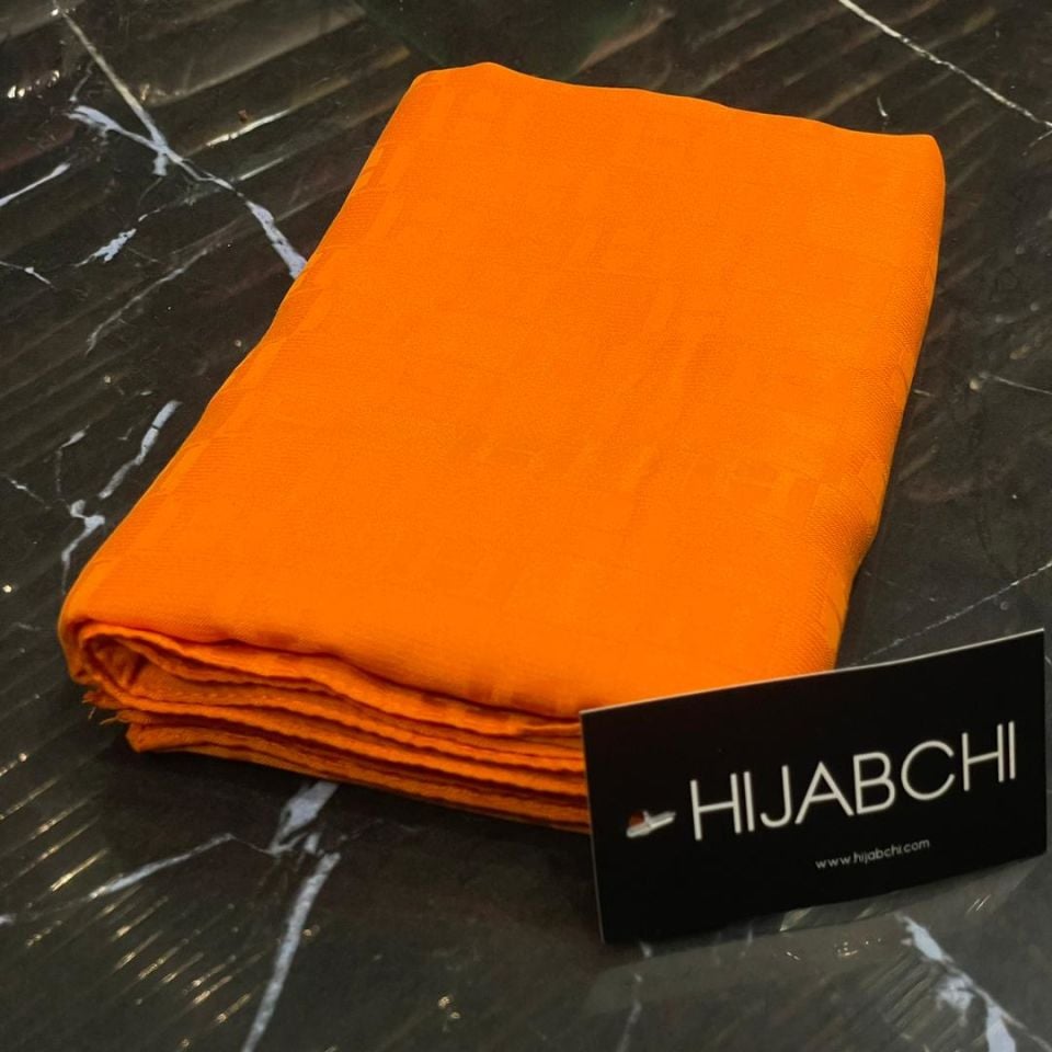 İTHAL MONOGRAM ŞAL - ORANGE