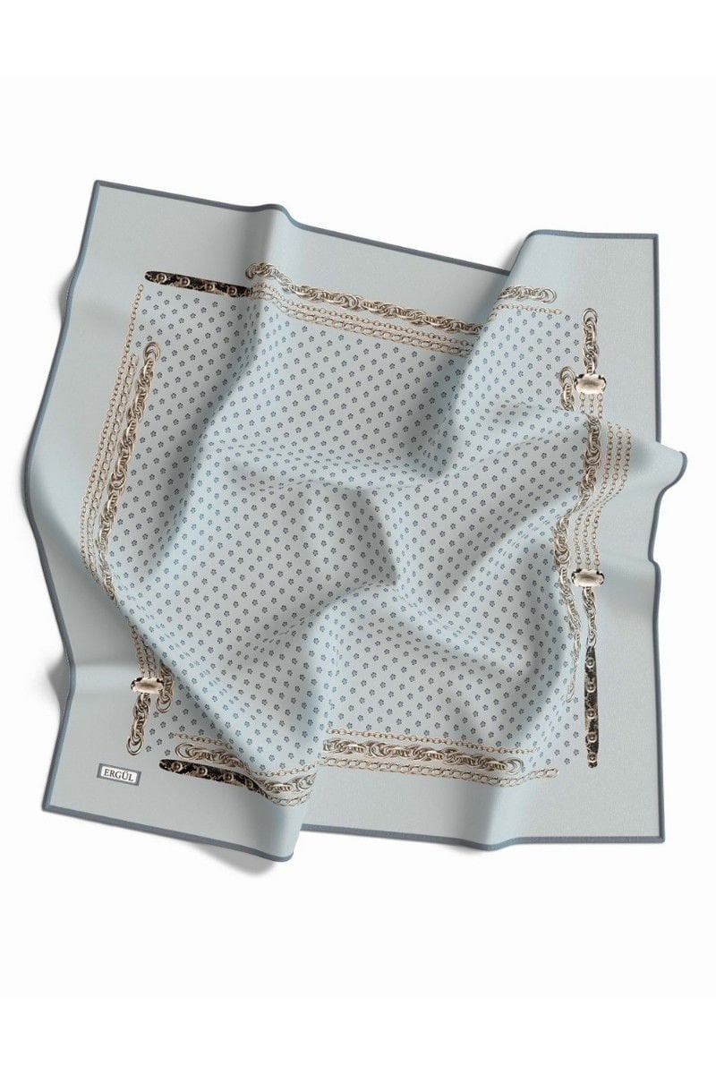 İpeksi Sura Rayon Eşarp Silky Rayon Scarf Square Scarf Hijab Roserina - Gümüş Grisi