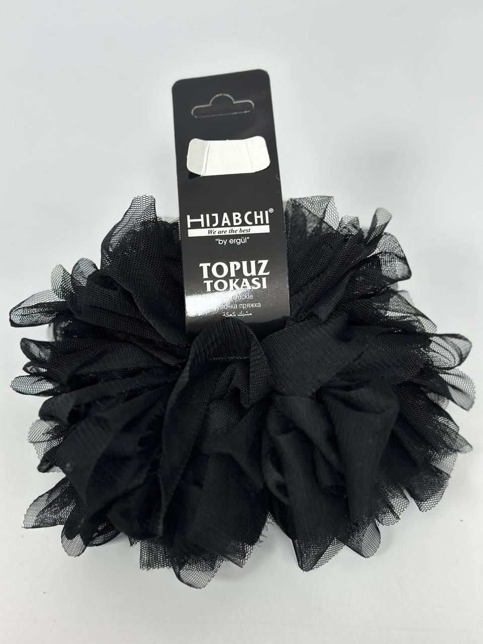 Tül Topuz Tokası - Siyah