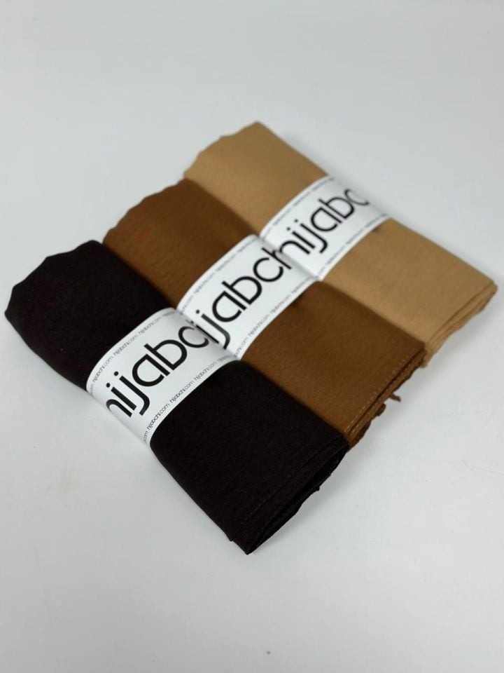 3'Lü Pamuk Kraş Şal Cotton Crash Shawl -