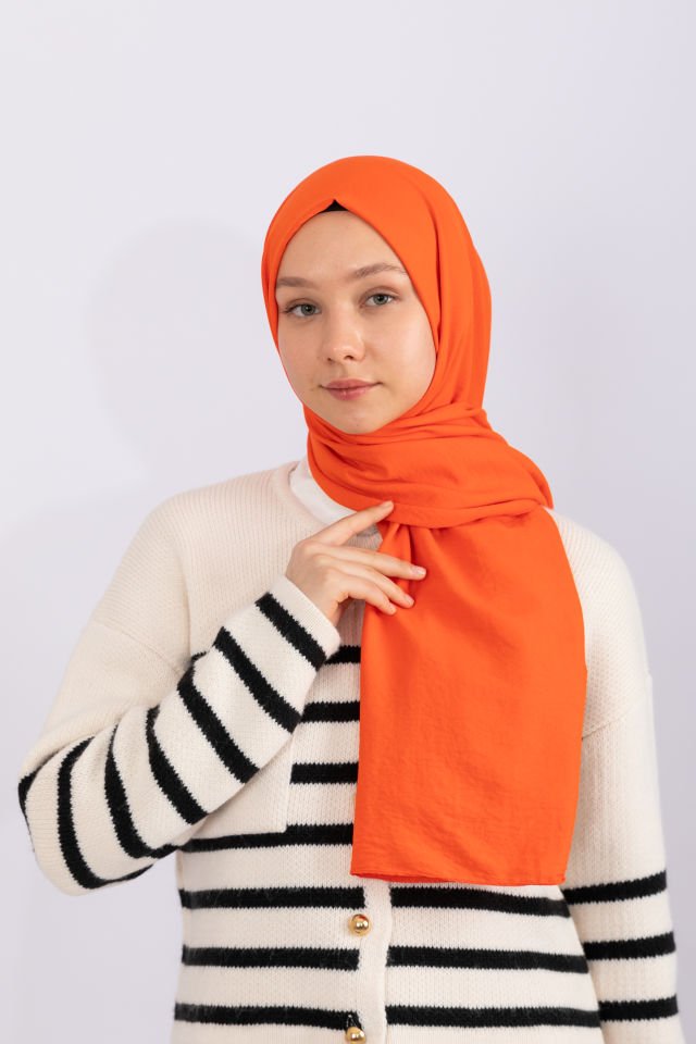 Pamuk Kraş Şal - Orange