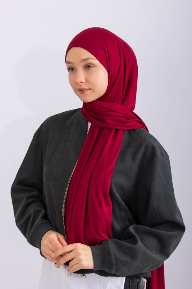 Penye Şal - Açık Bordo