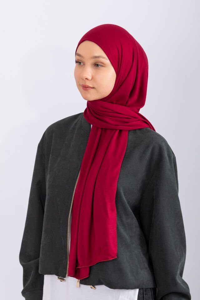 Penye Şal - Açık Bordo