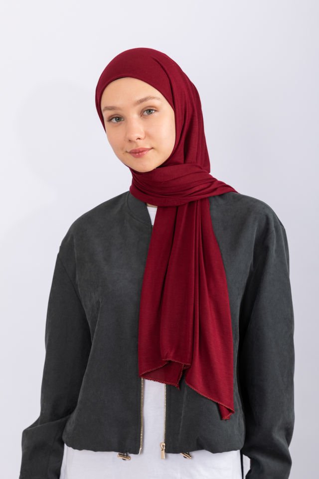 Penye Şal - Bordo