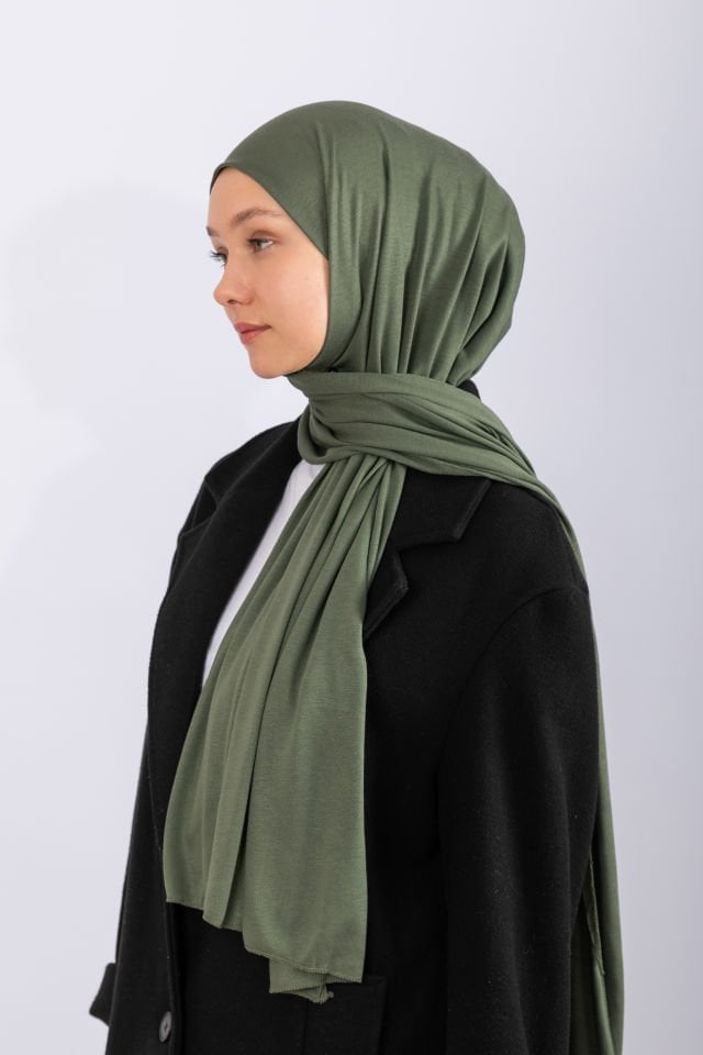 Penye Şal - Haki Yeşili