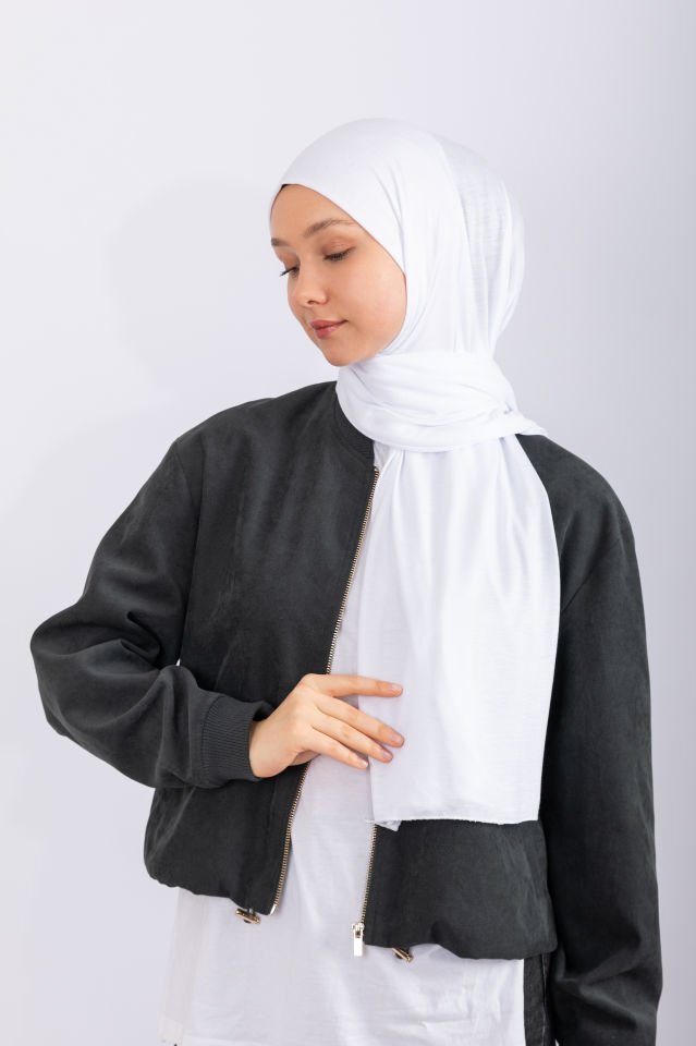 Penye Şal - Beyaz