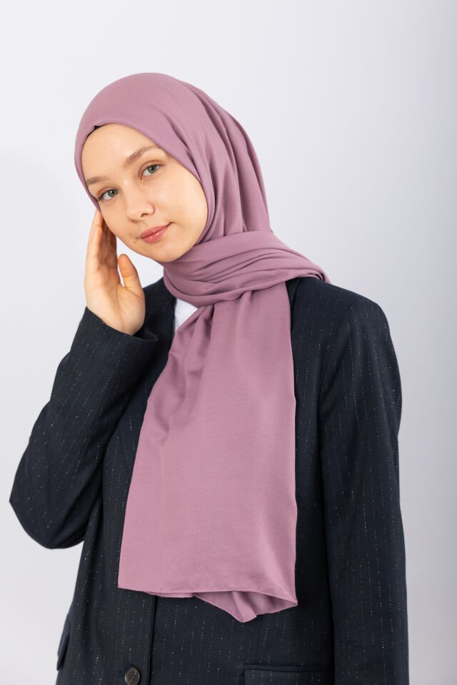 Cotton Twill Şal - Koyu Lila