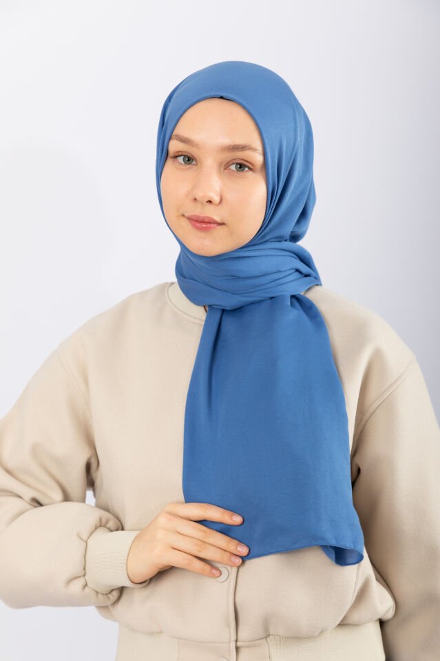 Cotton Twill Şal - İndigo