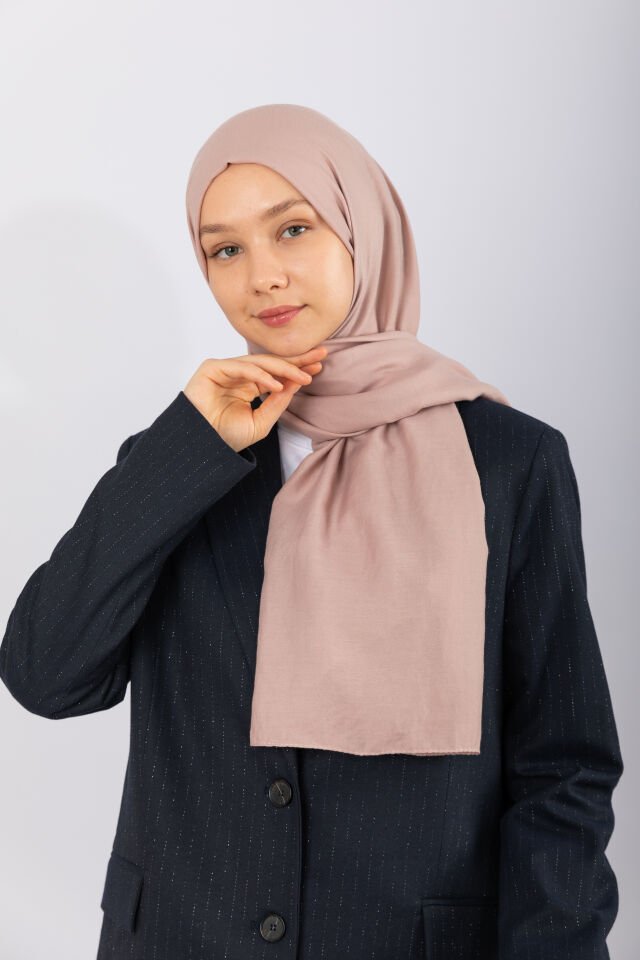 Cotton Twill Şal - Soft Pembe
