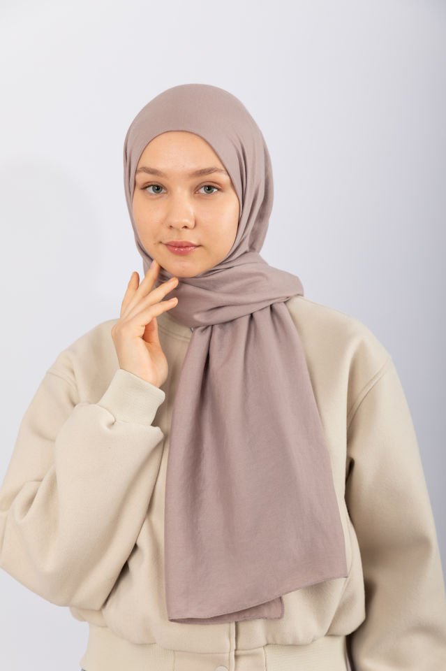 Cotton Twill Şal - Soft Vizon