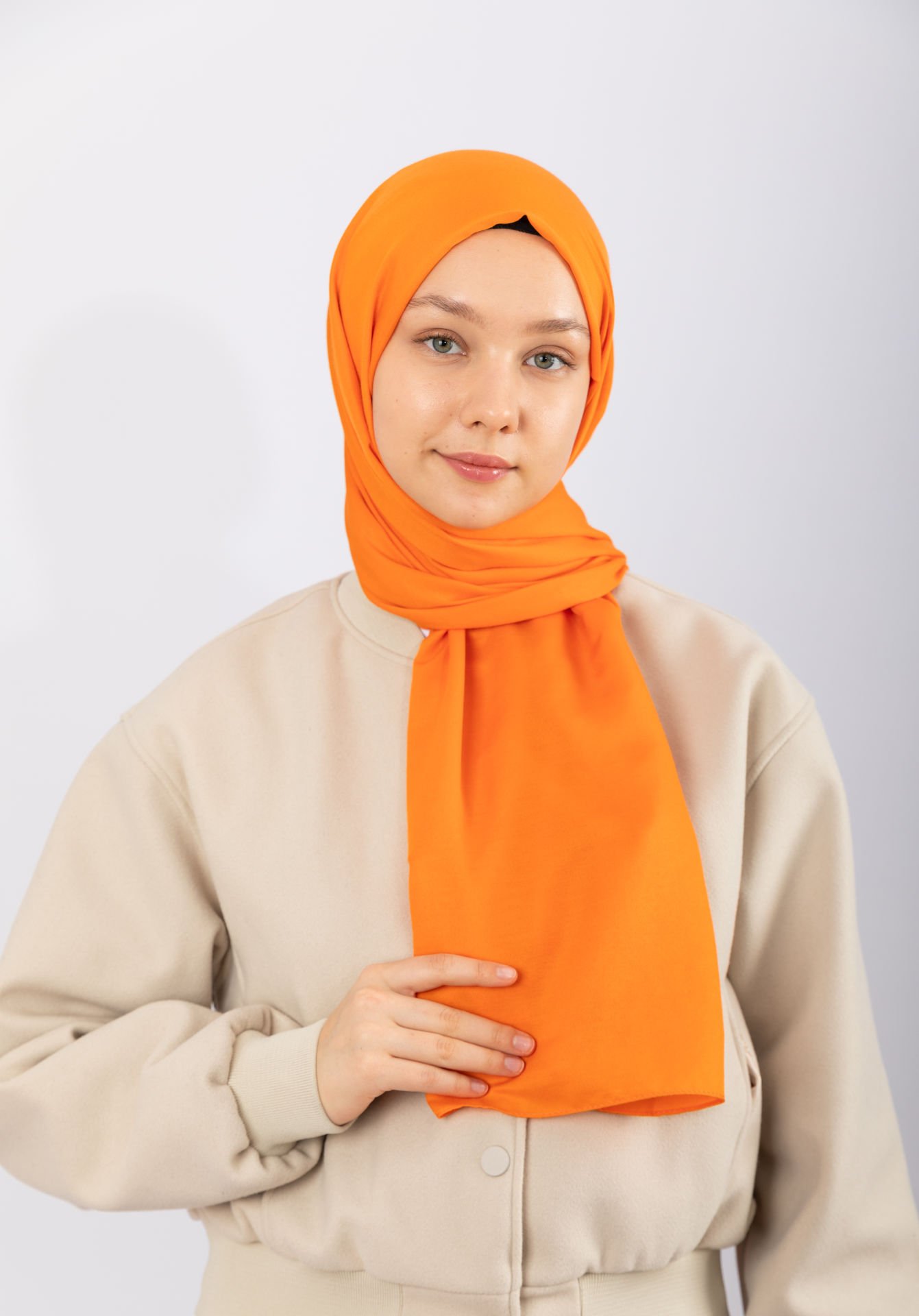 Cotton Twill Şal - Orange