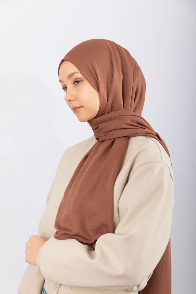Cotton Twill Şal - Cappucino