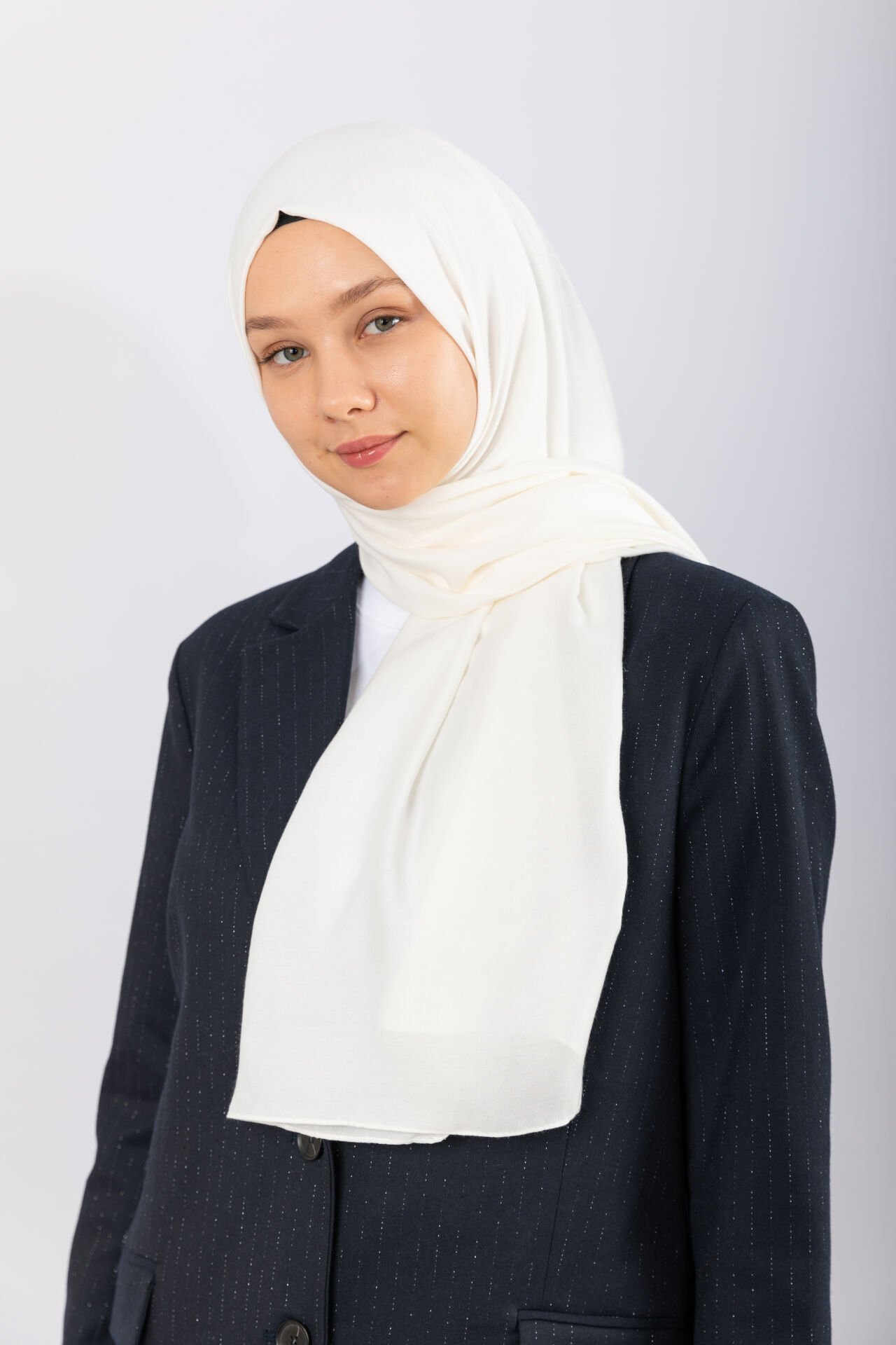 Cotton Twill Şal - Ekru
