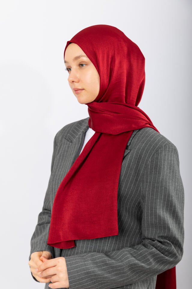 İpeksi Saten Abiye Şal - Bordo